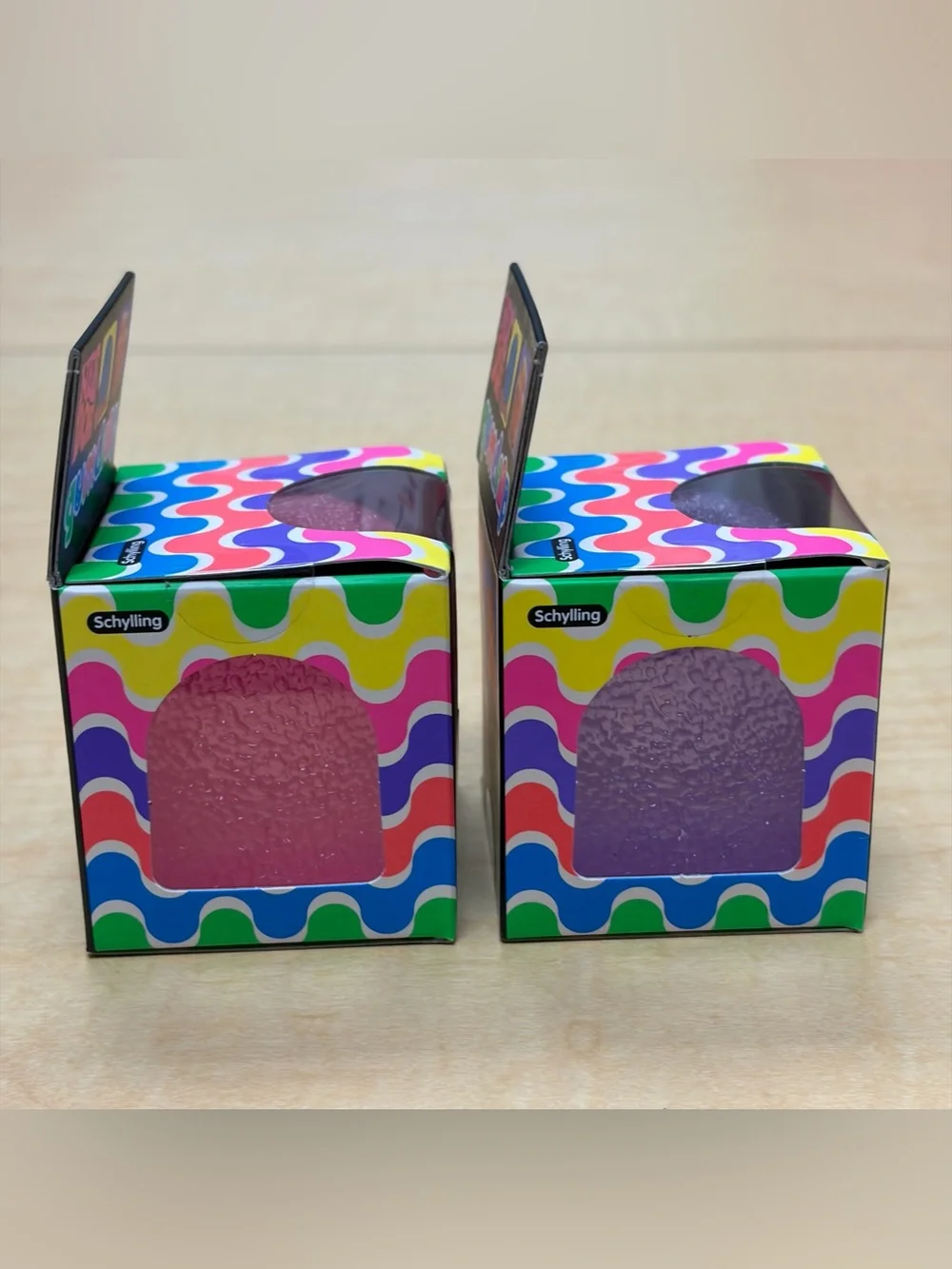 Lot of 2: Needoh Gumdrop Super Solid Squish Purple/Pink Squishy Fidget Toy New